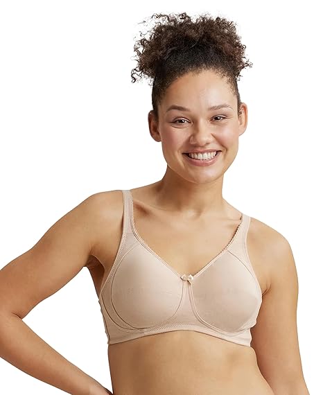 Jockey ES13 Women’s Wirefree Cotton Bra – Full Coverage with Side Panel Support